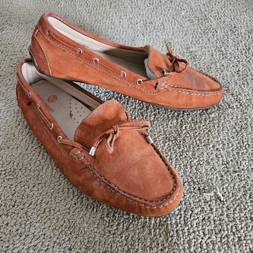 Marc Joseph New York Brown Suede Driving Loafers | Leather Moccasins | Women's 9